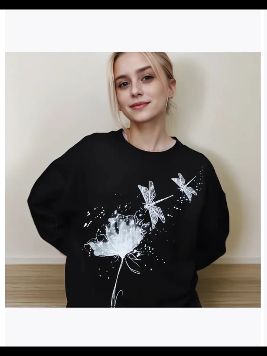 Свитшот оверсайз без начеса