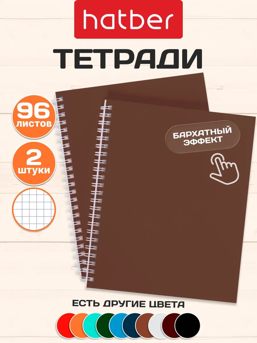 Тетрадь 96 листов в клетку 2 штуки А5 на пружине