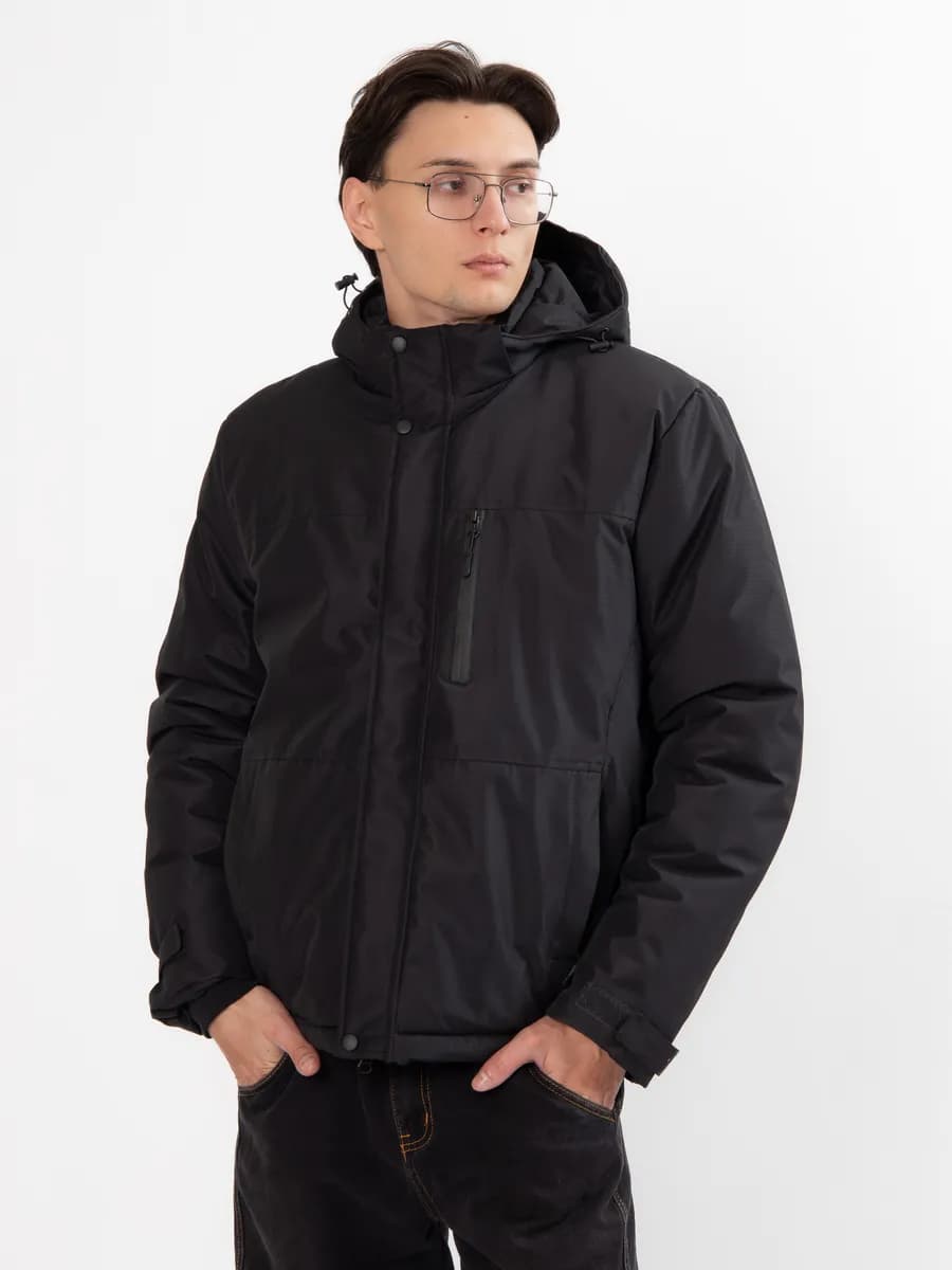 Куртка зимняя короткая с капюшоном