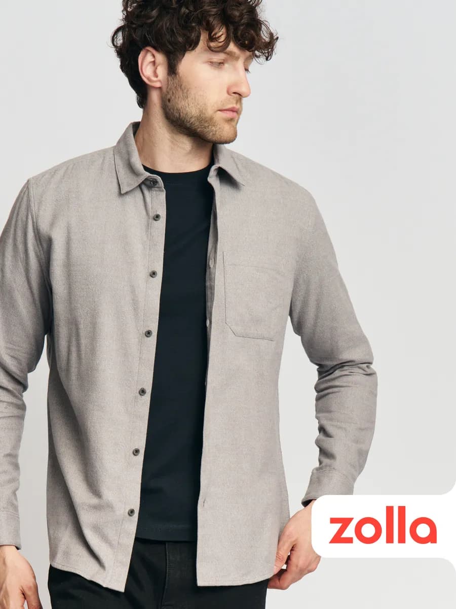 Мужская рубашка прямого фасона из хлопка