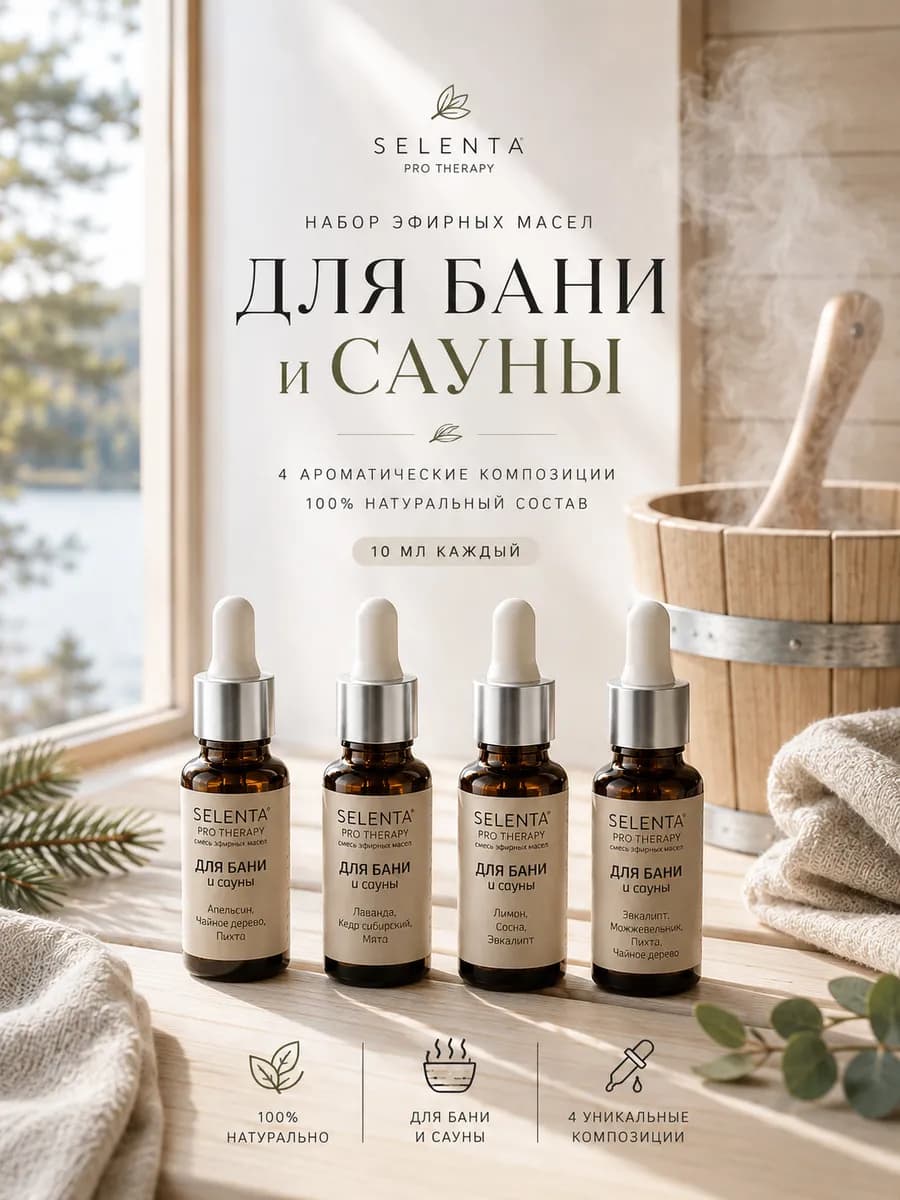 Набор масел для бани и сауны (4 по 10мл.)