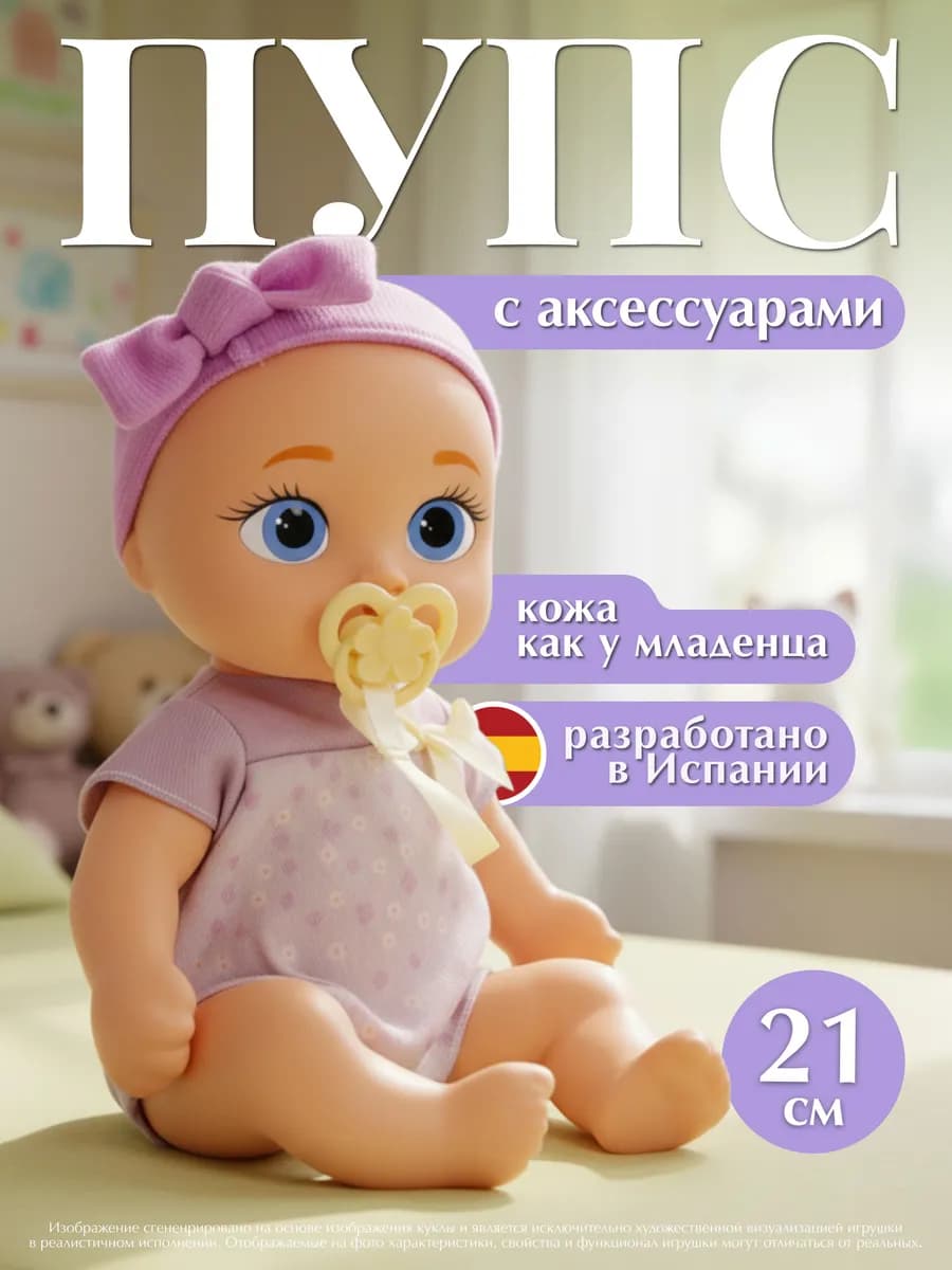 Кукла пупс Джеси 21 см с аксессуарами