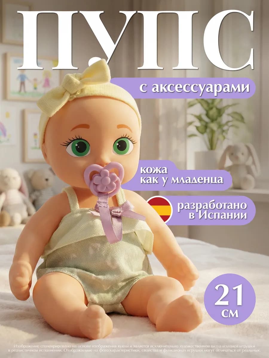 Кукла пупс Одри 21 см с аксессуарами
