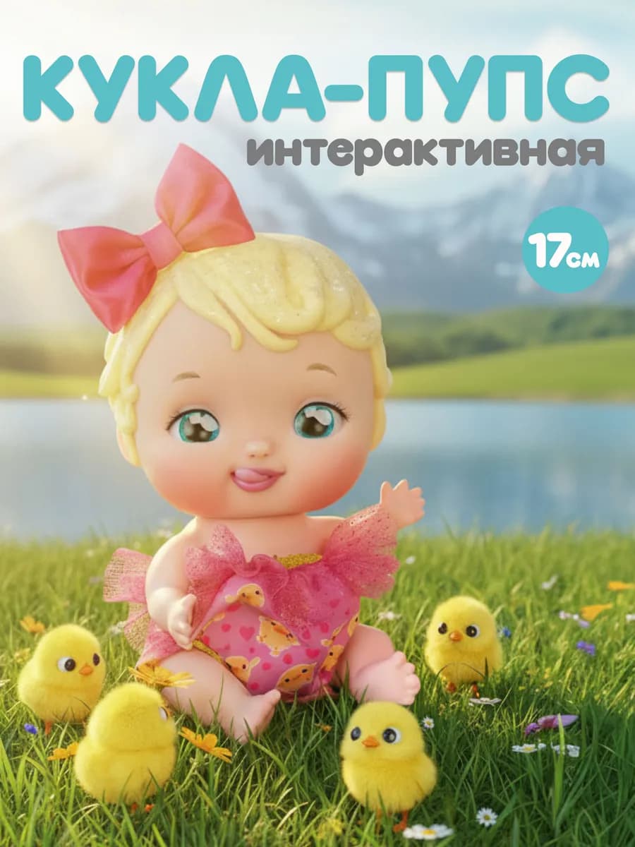 Кукла пупс Блондиночка 17 см с аксессуарами