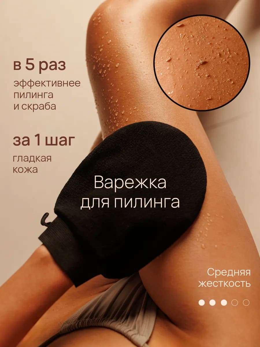 Скраб для тела антицеллюлитная варежка для пилинга