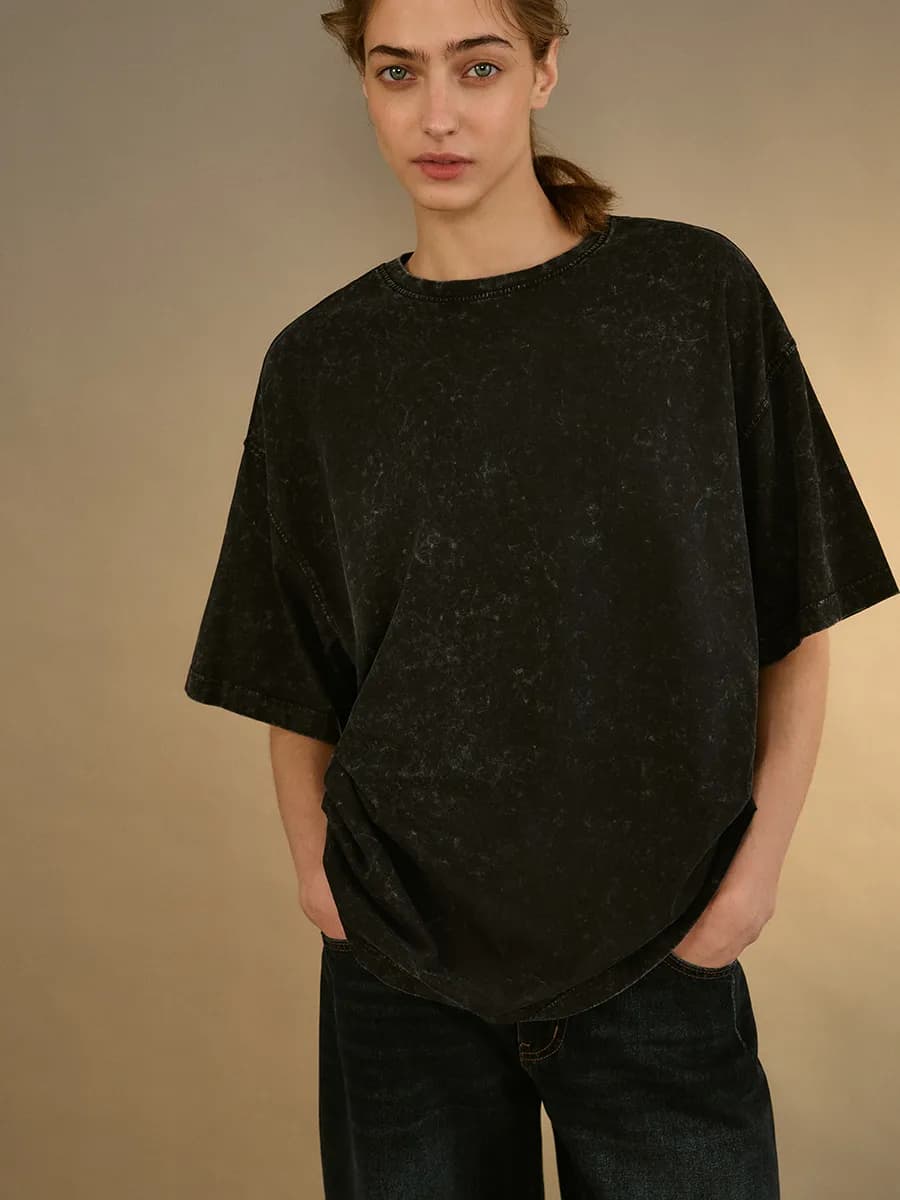 Футболка оверсайз с вареным эффектом
