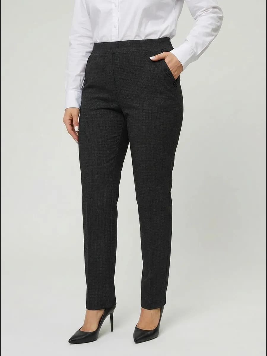 Брюки классические прямые на резинке