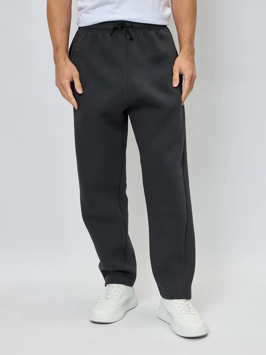 Спортивные штаны прямые с начесом - фото 1