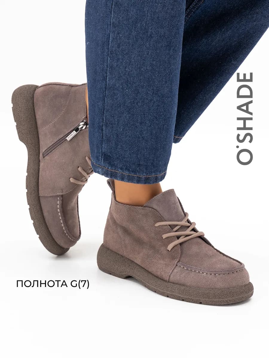 Ботинки женские демисезонные без каблука - фото 1