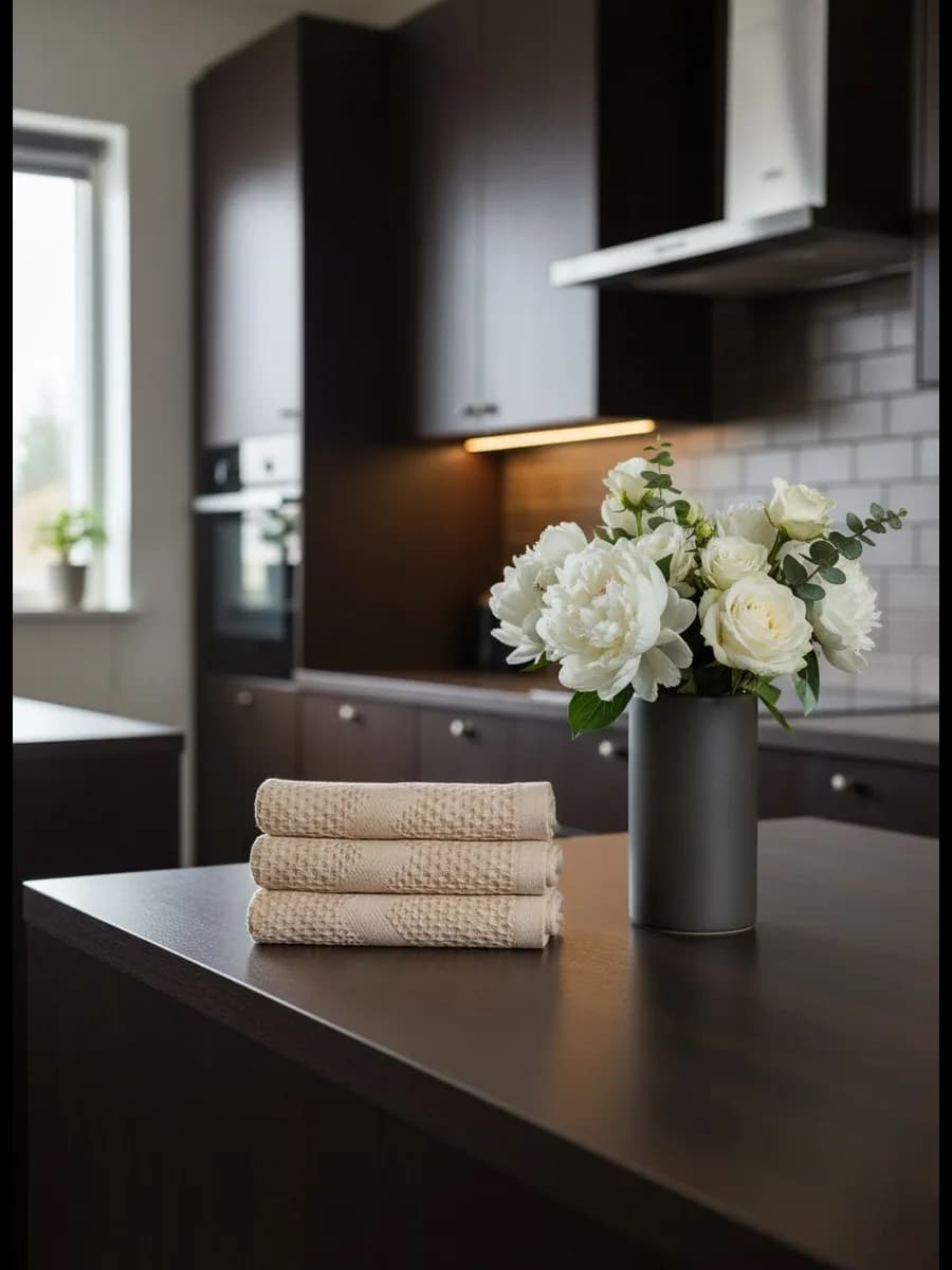 Набор кухонных полотенец вафельных 3 шт 30х50 см