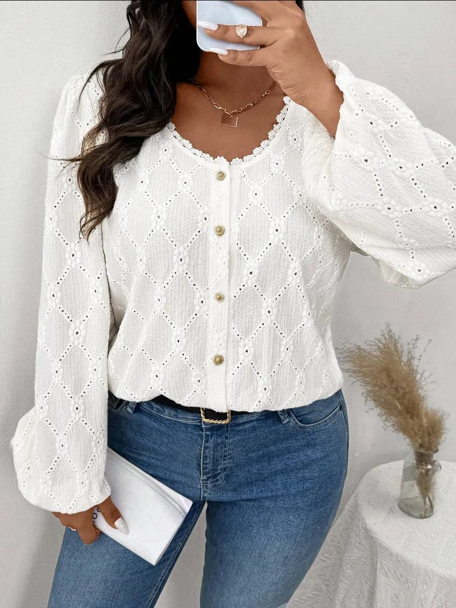 Блузка оверсайз нарядная больших размеров