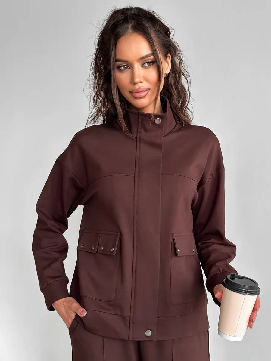 Костюм спортивный брючный коричневый