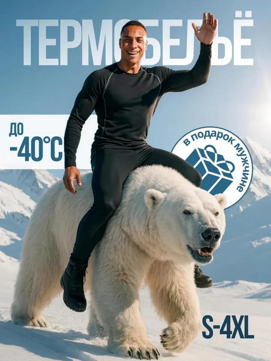 Термобелье зимнее комплект -40 флисовое