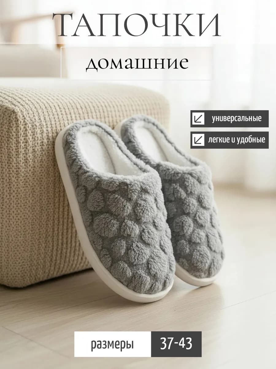 Тапочки домашние мягкие