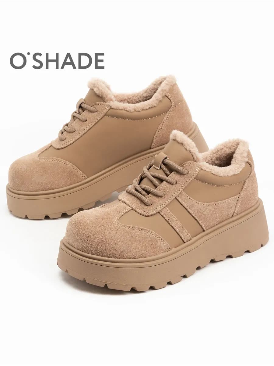 Полуботинки женские на платформе утепленные