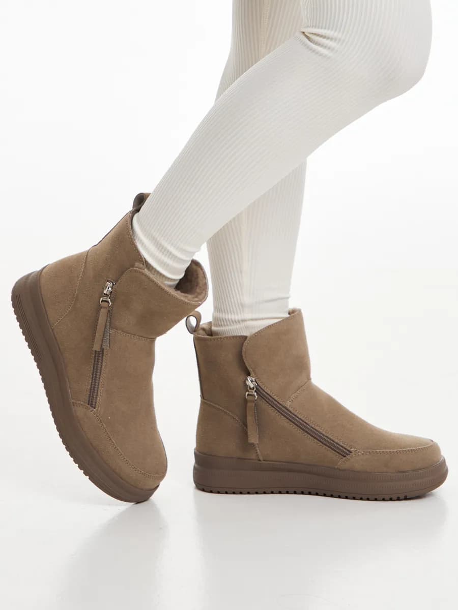 Ботинки зимние замшевые