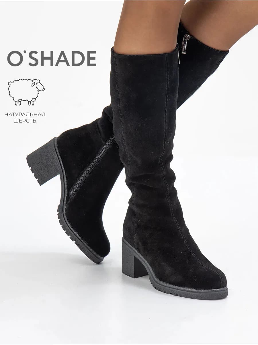 Сапоги женские зимние на каблуке