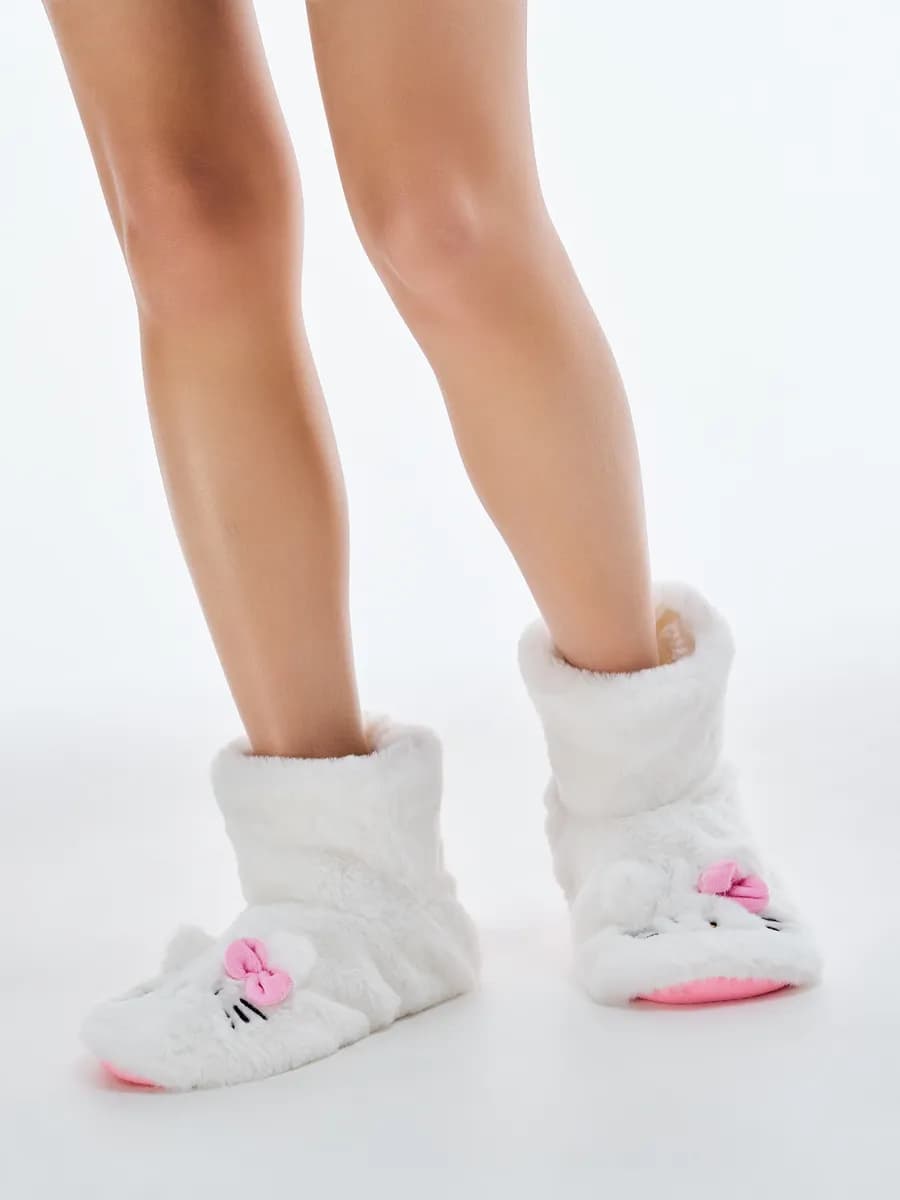 Домашние сапожки плюшевые котики