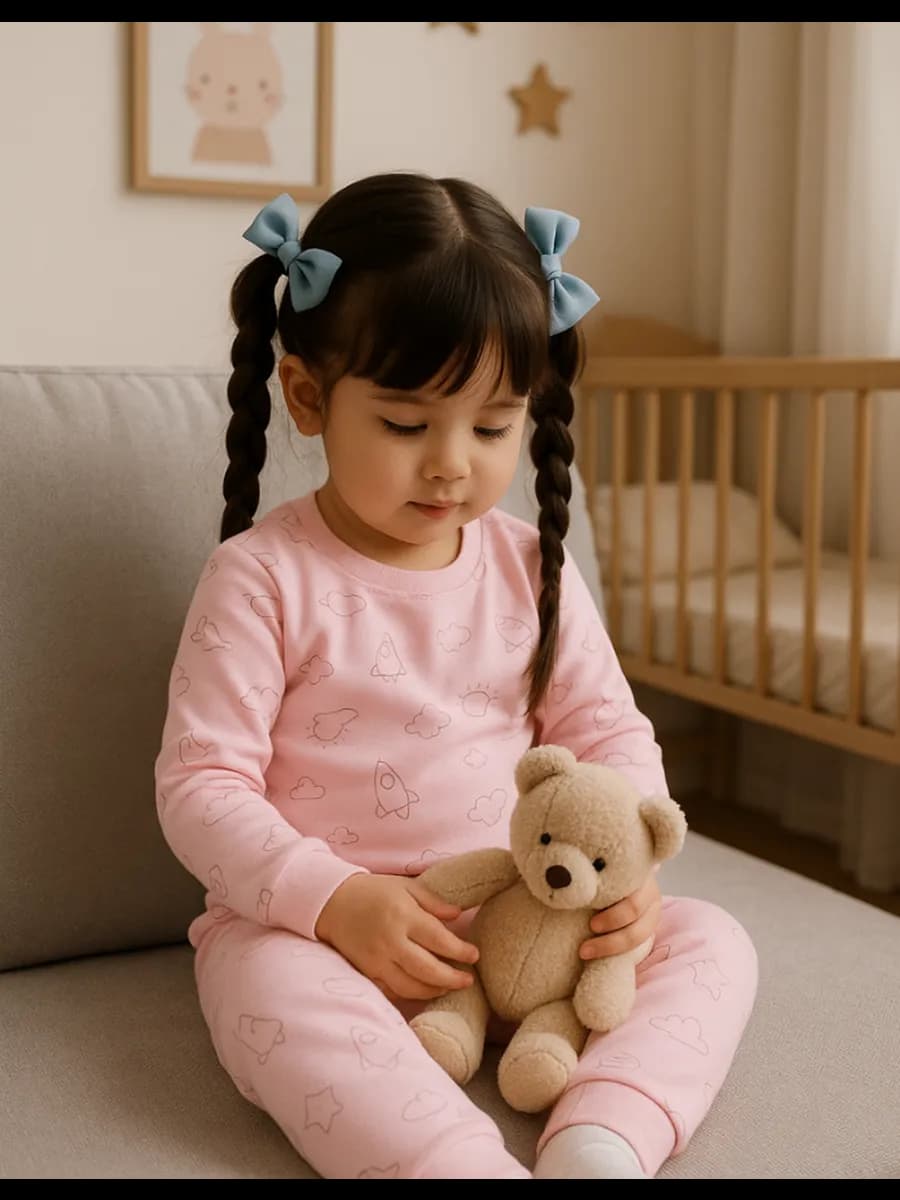 Пижама флисовая для девочки для дома и садика