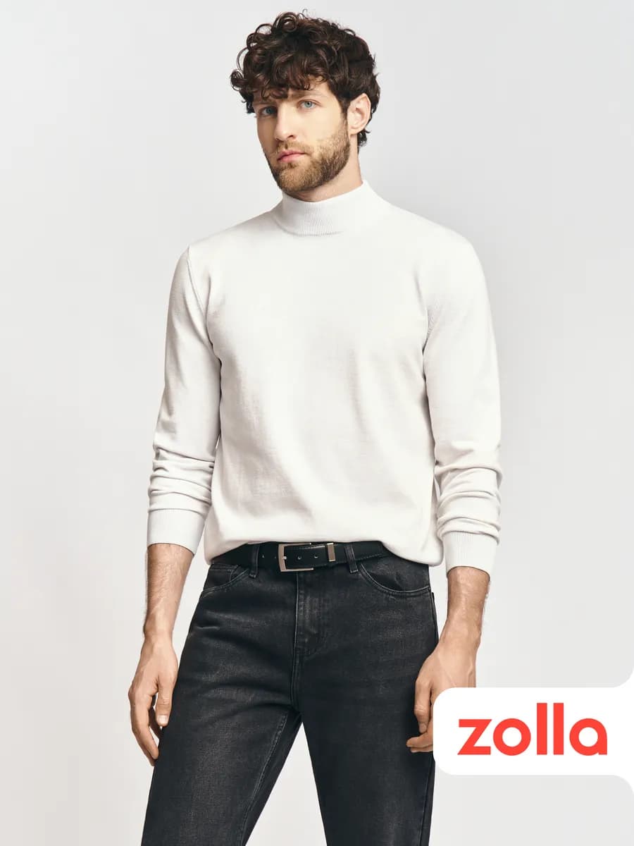 Тонкая мужская водолазка с горлом