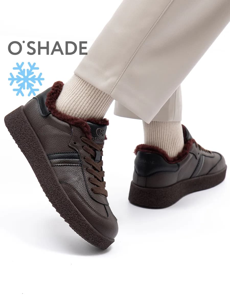 O'SHADE Кеды зимние женские коричневые
