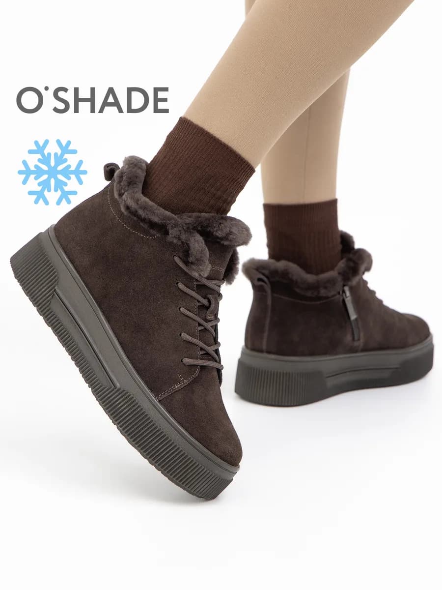 Ботинки женские зимние коричневые