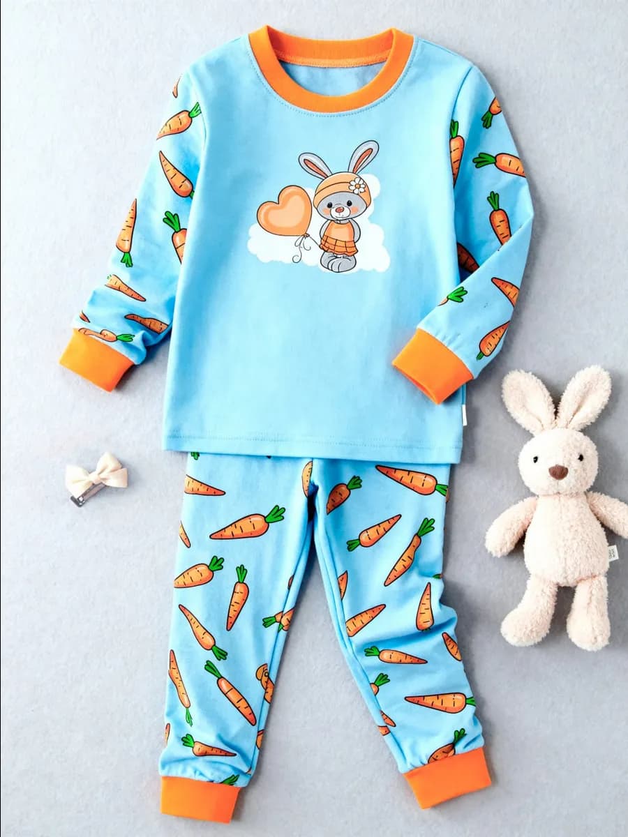 Пижама детская для девочки с лонгсливом