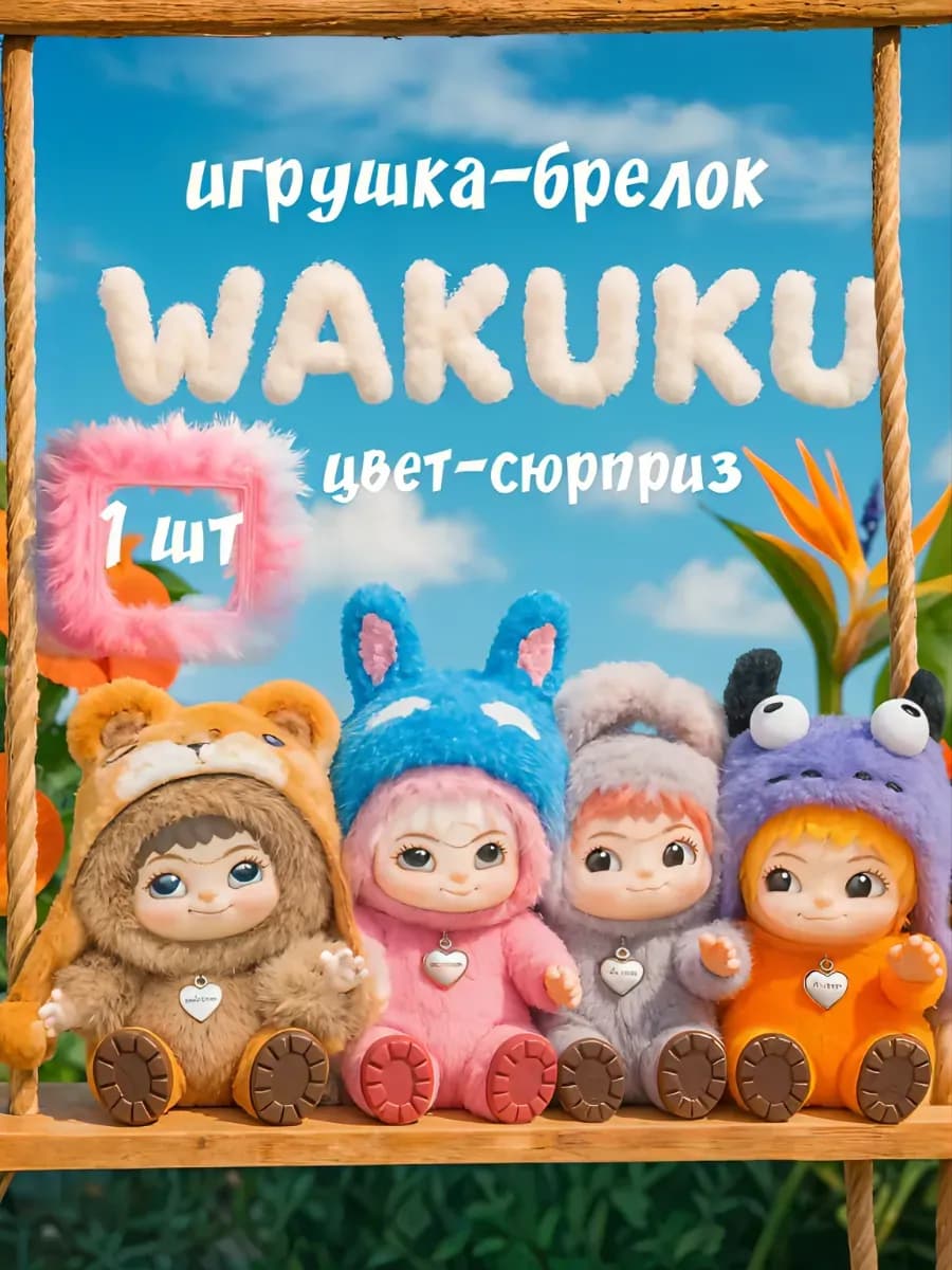 Вакуку мягкая игрушка оригинал wakuku брелок wakuku