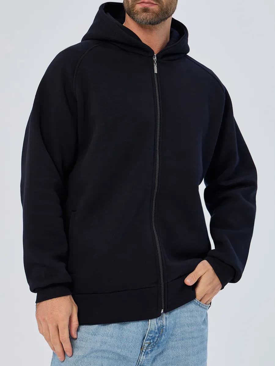 Толстовка на молнии с капюшоном зипка с начесом