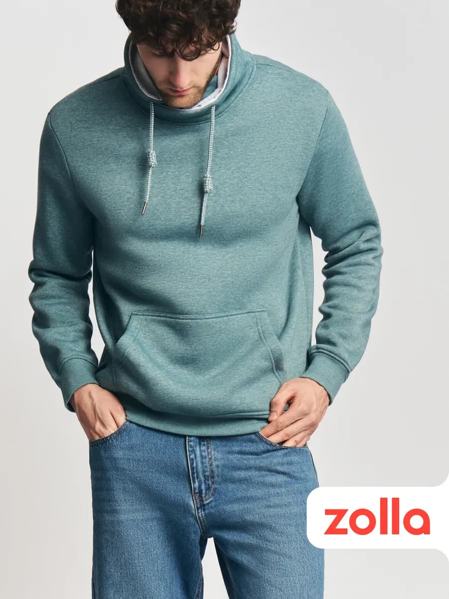 Мужской худи с воротником-хомутом