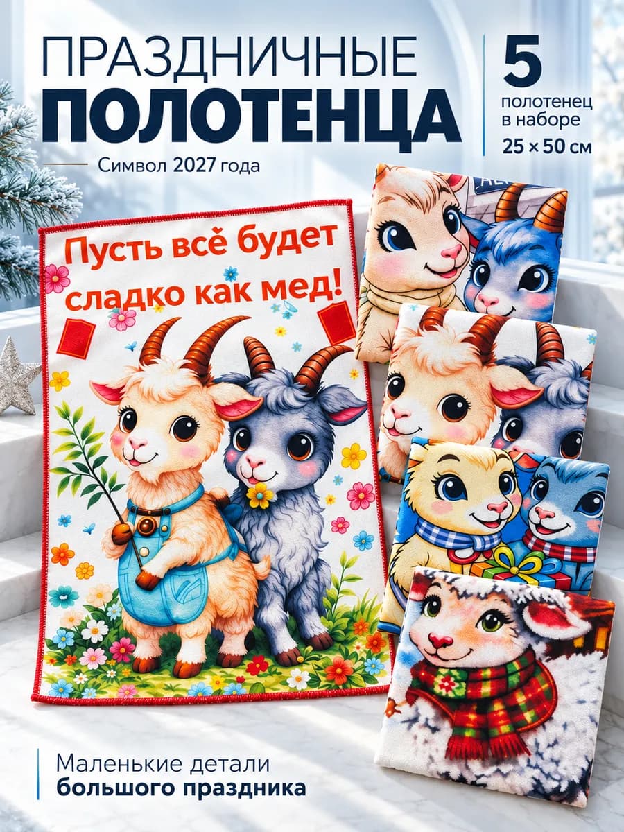 Кухонные полотенца на новый год 2027