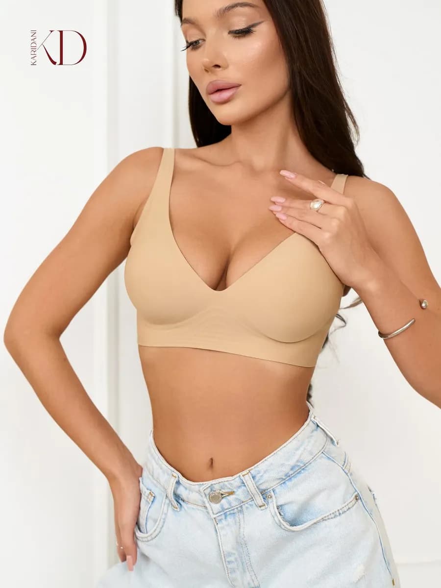 Бесшовный бюстгальтер без косточек со съемными чашками