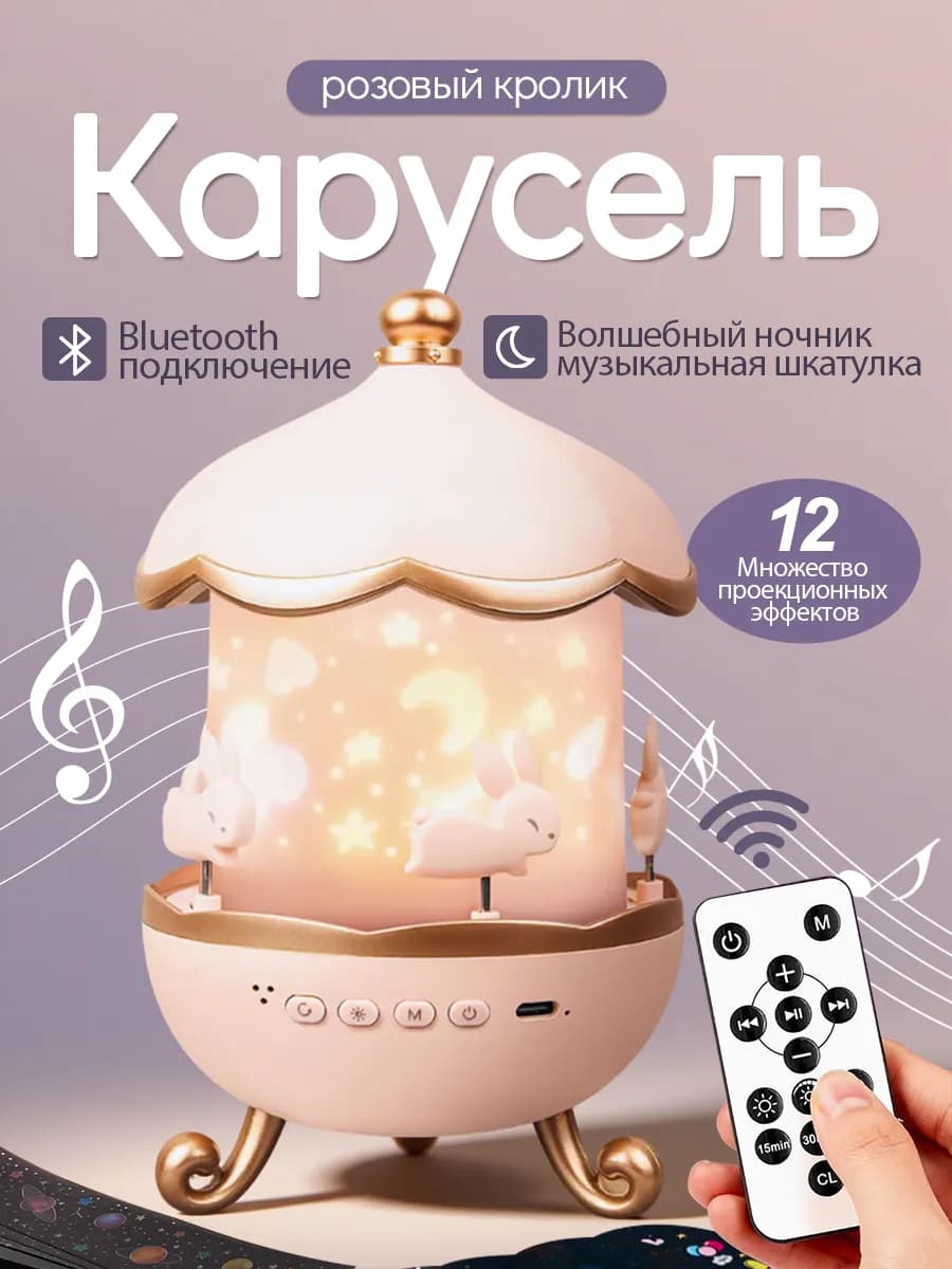 Ночник-проектор Пинки подарок девочке