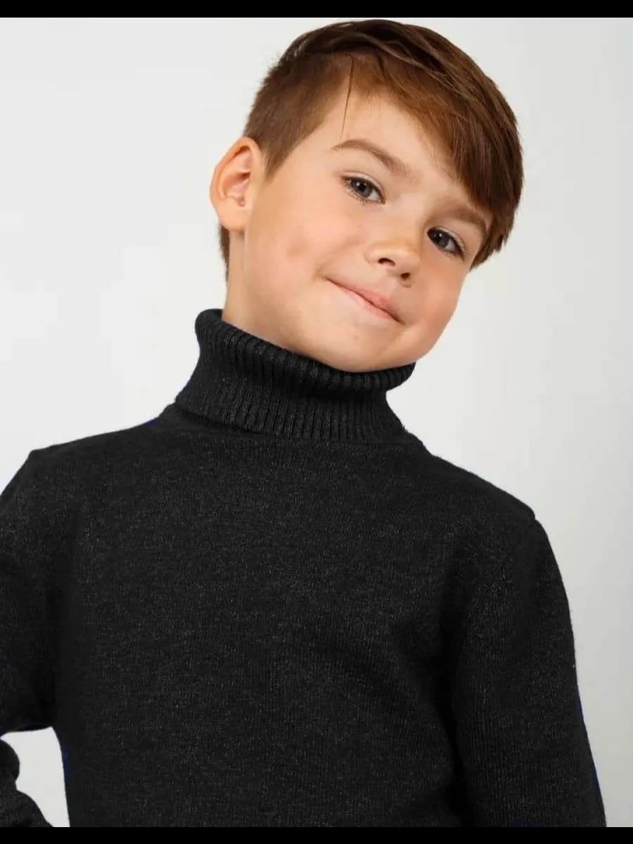 Водолазка для мальчика школьная теплая