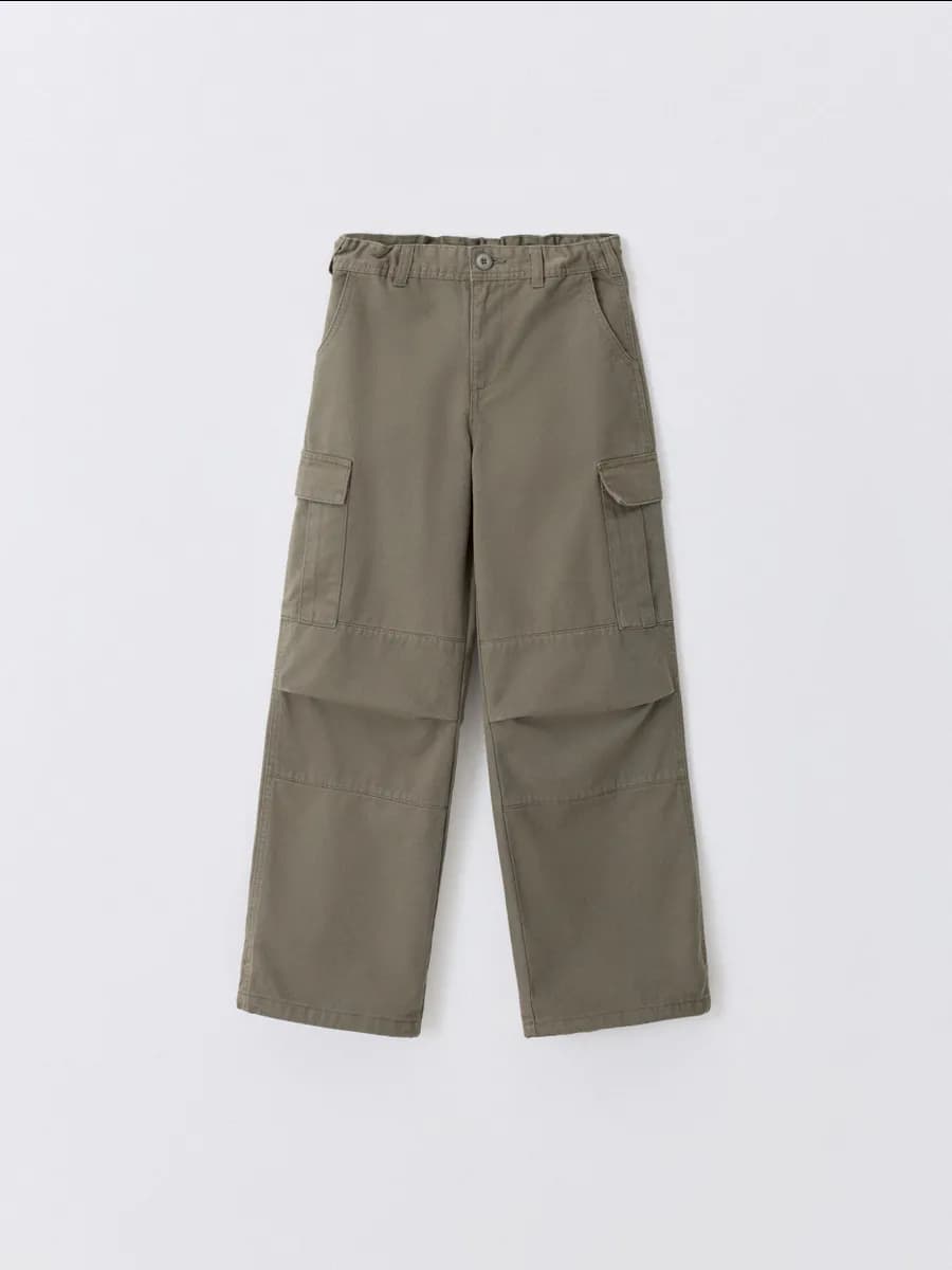 Брюки карго из хлопкового твила