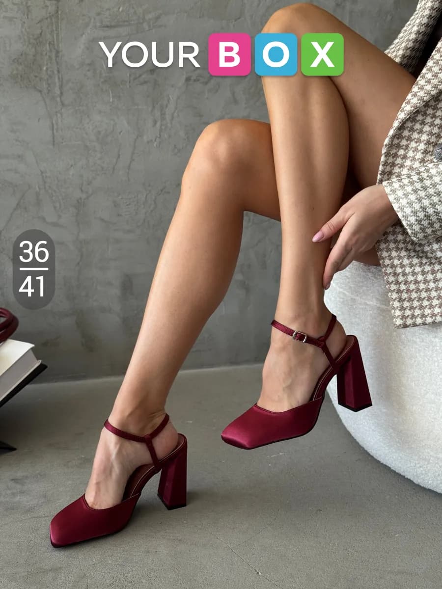 Туфли на каблуке с открытой пяткой