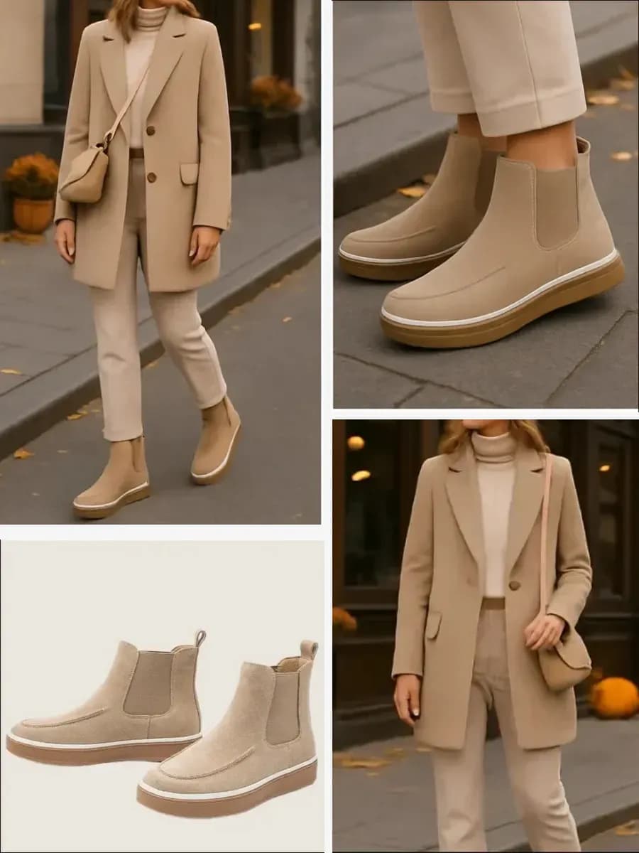 Ботинки демисезонные челси из натуральной замши