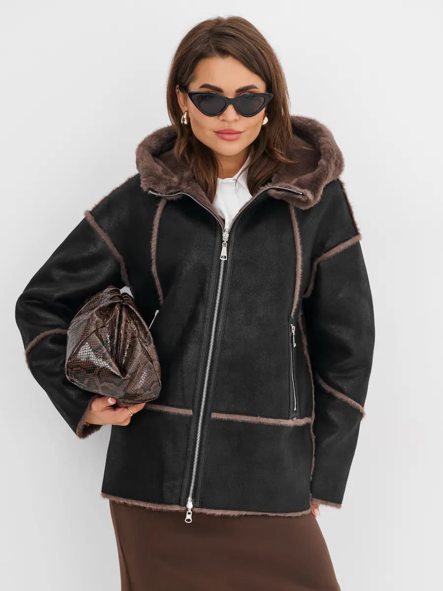 Куртка дубленка двусторонняя большие размеры