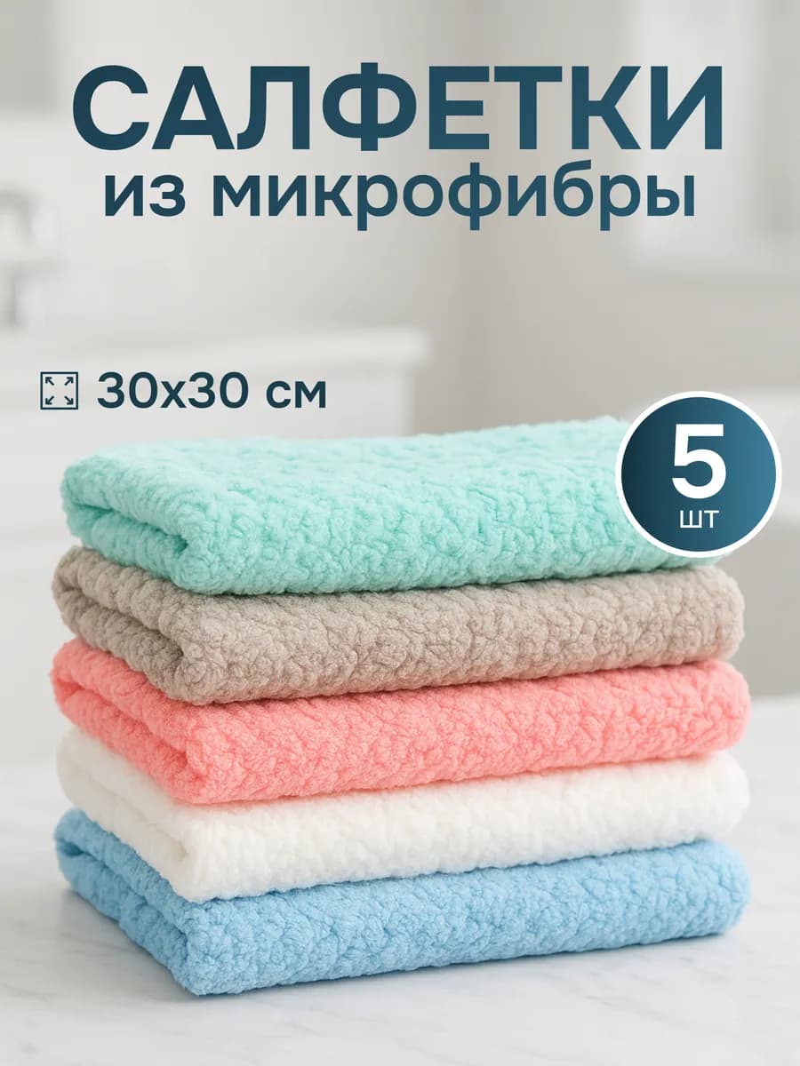 Салфетки из микрофибры 5шт
