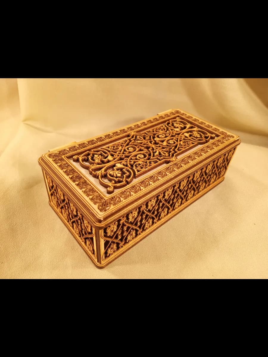 Шкатулка-купюрница "Орнамент" с зеркалом