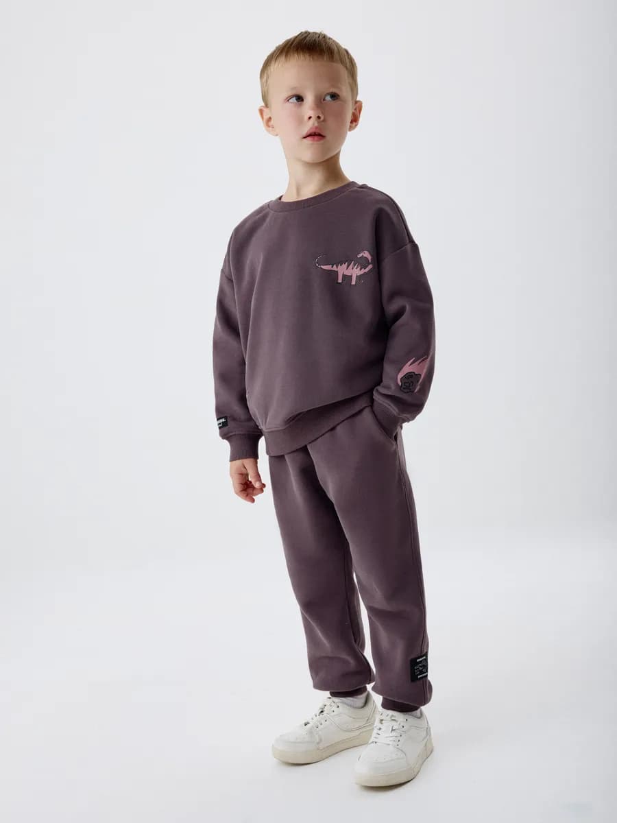 Брюки джоггеры на резинке трикотажные базовые