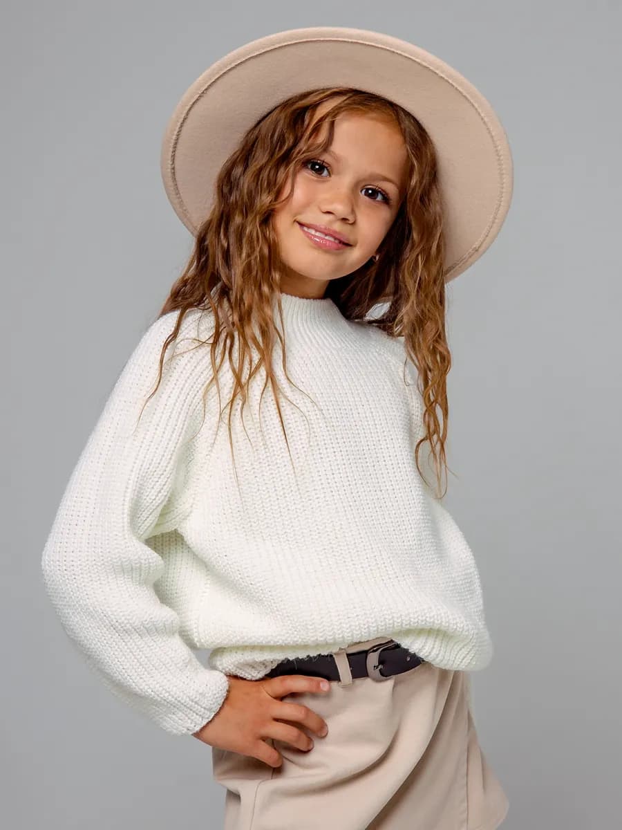 Свитер оверсайз вязаный школьный