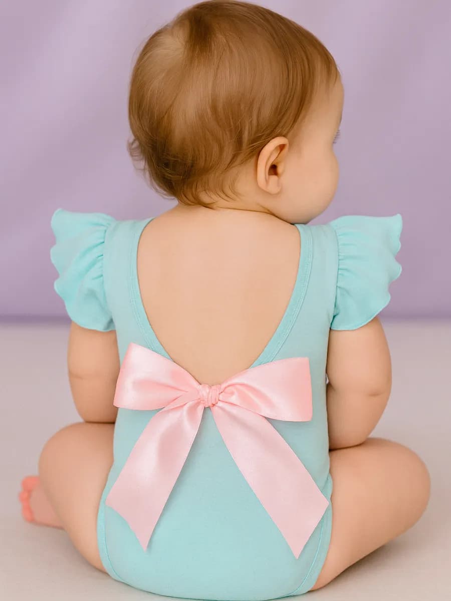 Детское нарядное летнее боди для новорожденных