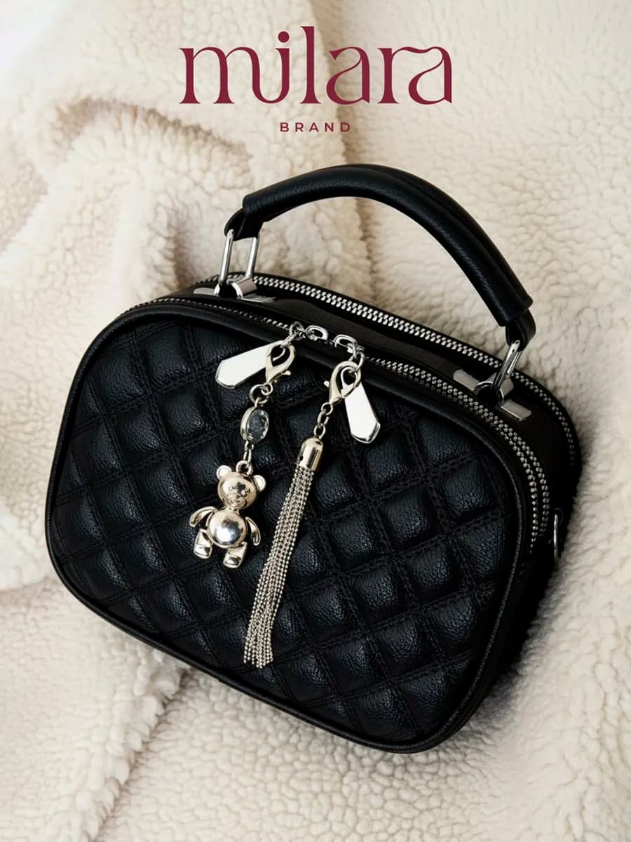 Сумка кросс-боди через плечо маленькая черная