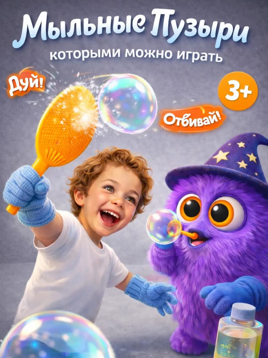 Игровой набор Мыльные пузыри с ракетками