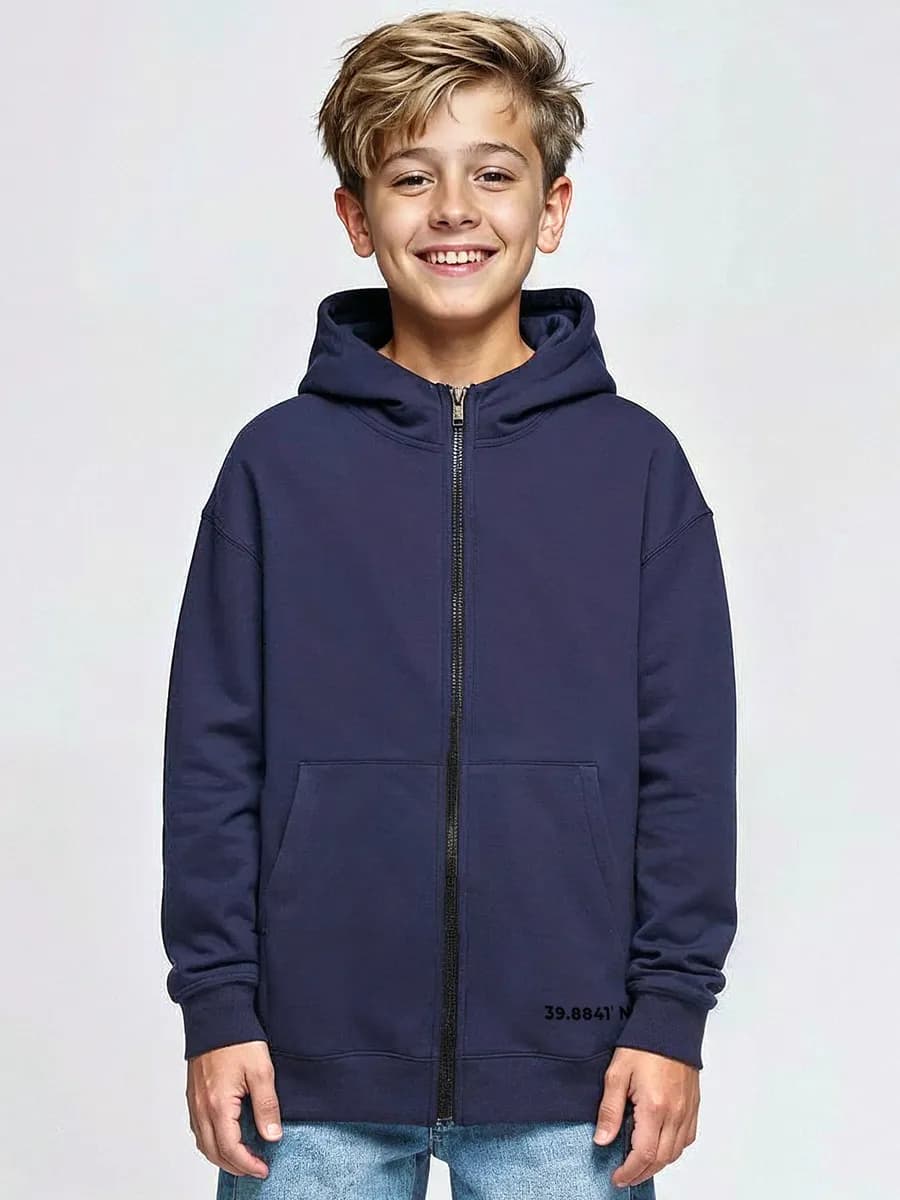 Толстовка на молнии с капюшоном