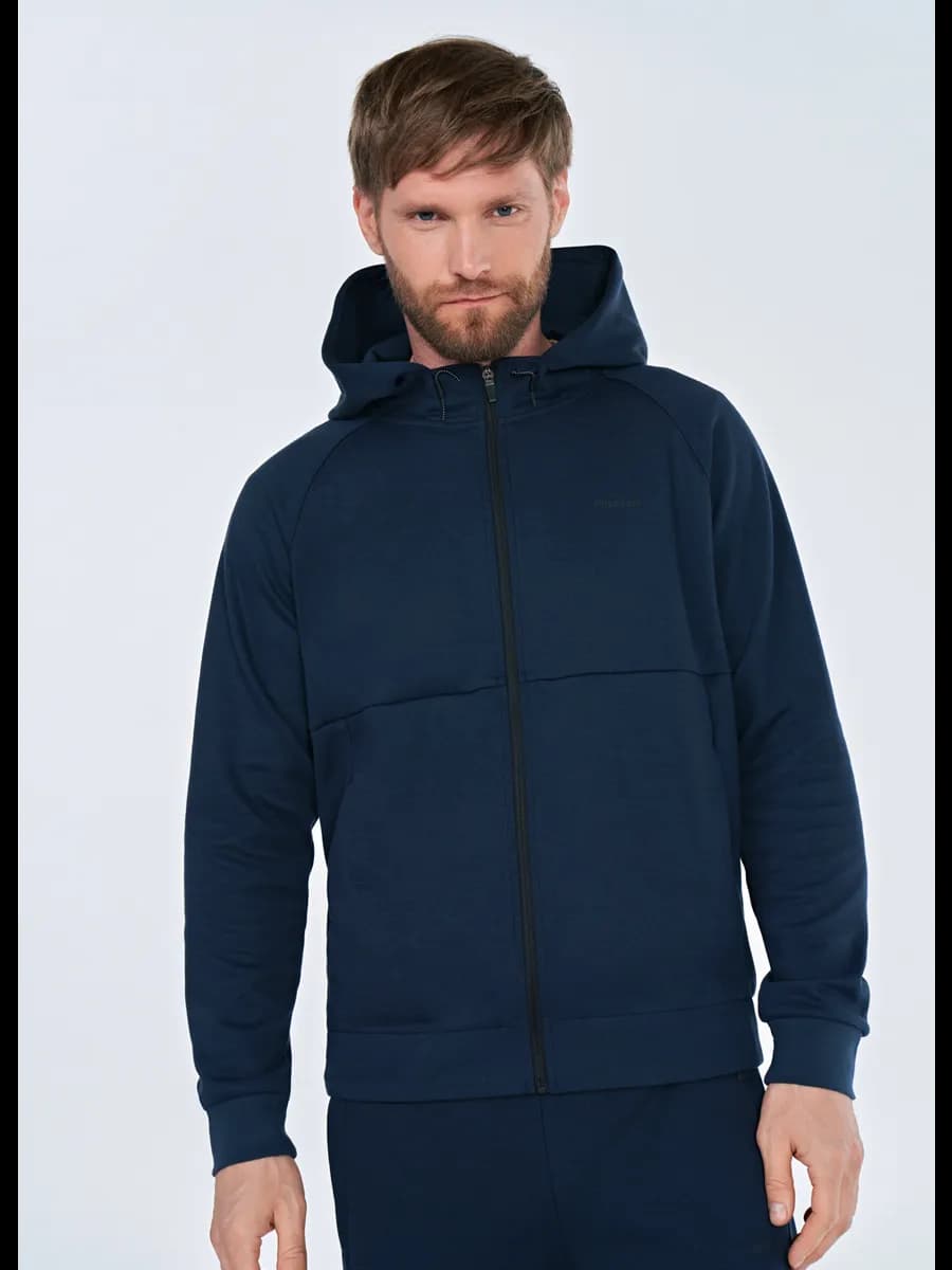 Толстовка жаккардовая синяя