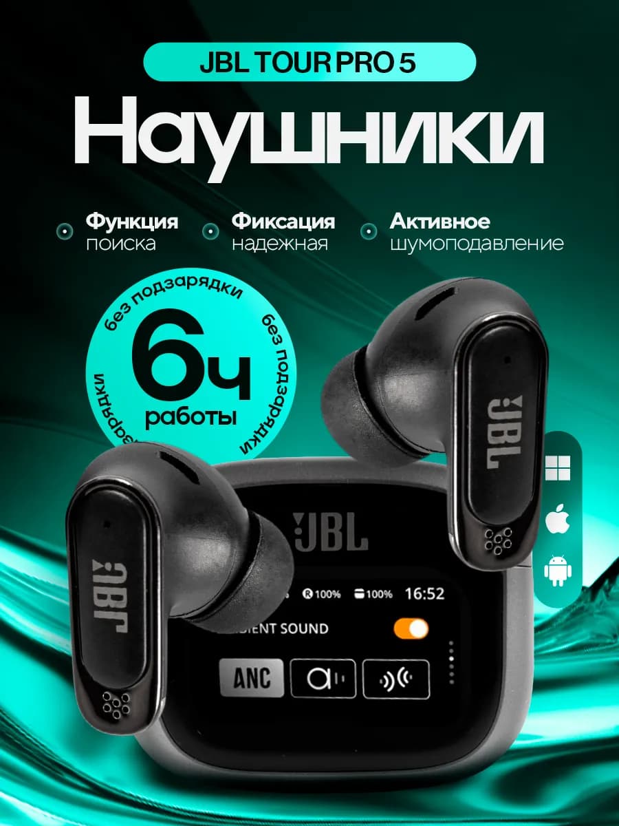 Наушники беспроводные с шумоподавлением и микрофоном