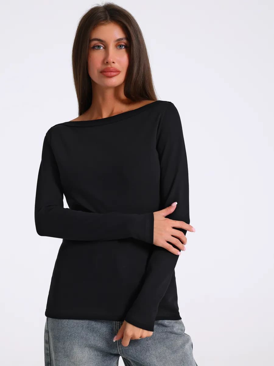 Лонгслив женский облегающий