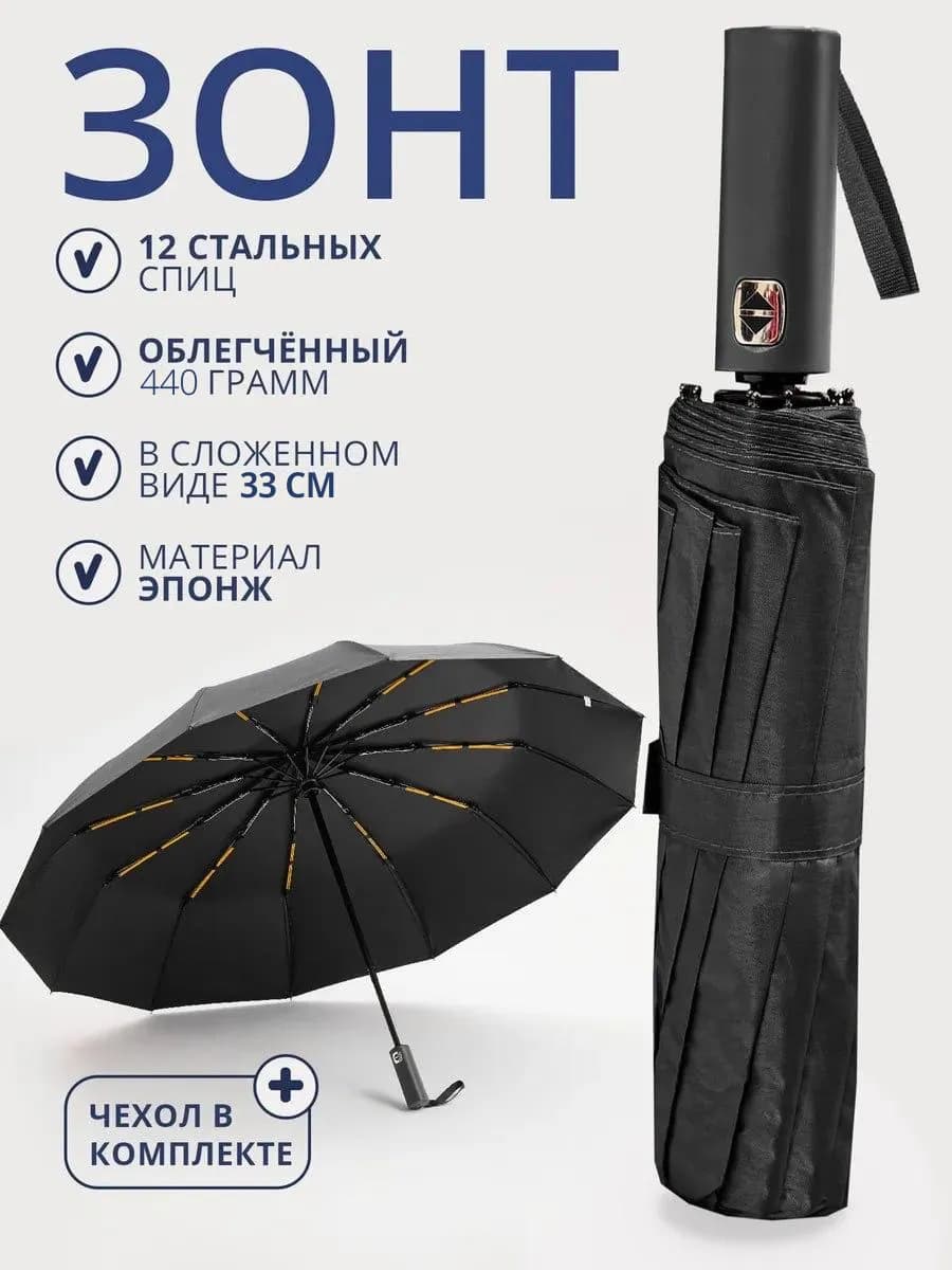 Зонт антиветер автомат легкий